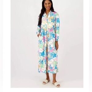 Tolani Martina Anthropologie Vibrant Floral Tropical Boho Dress Size XL